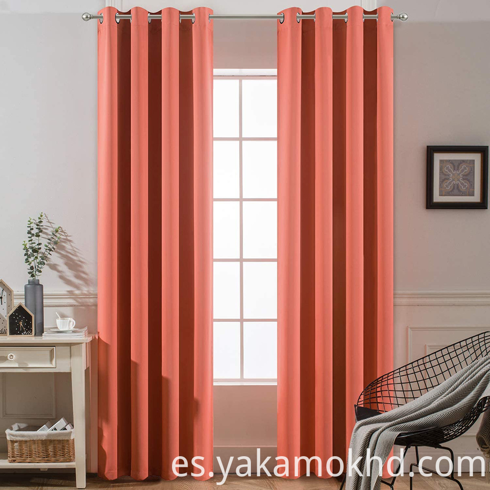 Cortinas opacas coral Coral Blackout Curtains